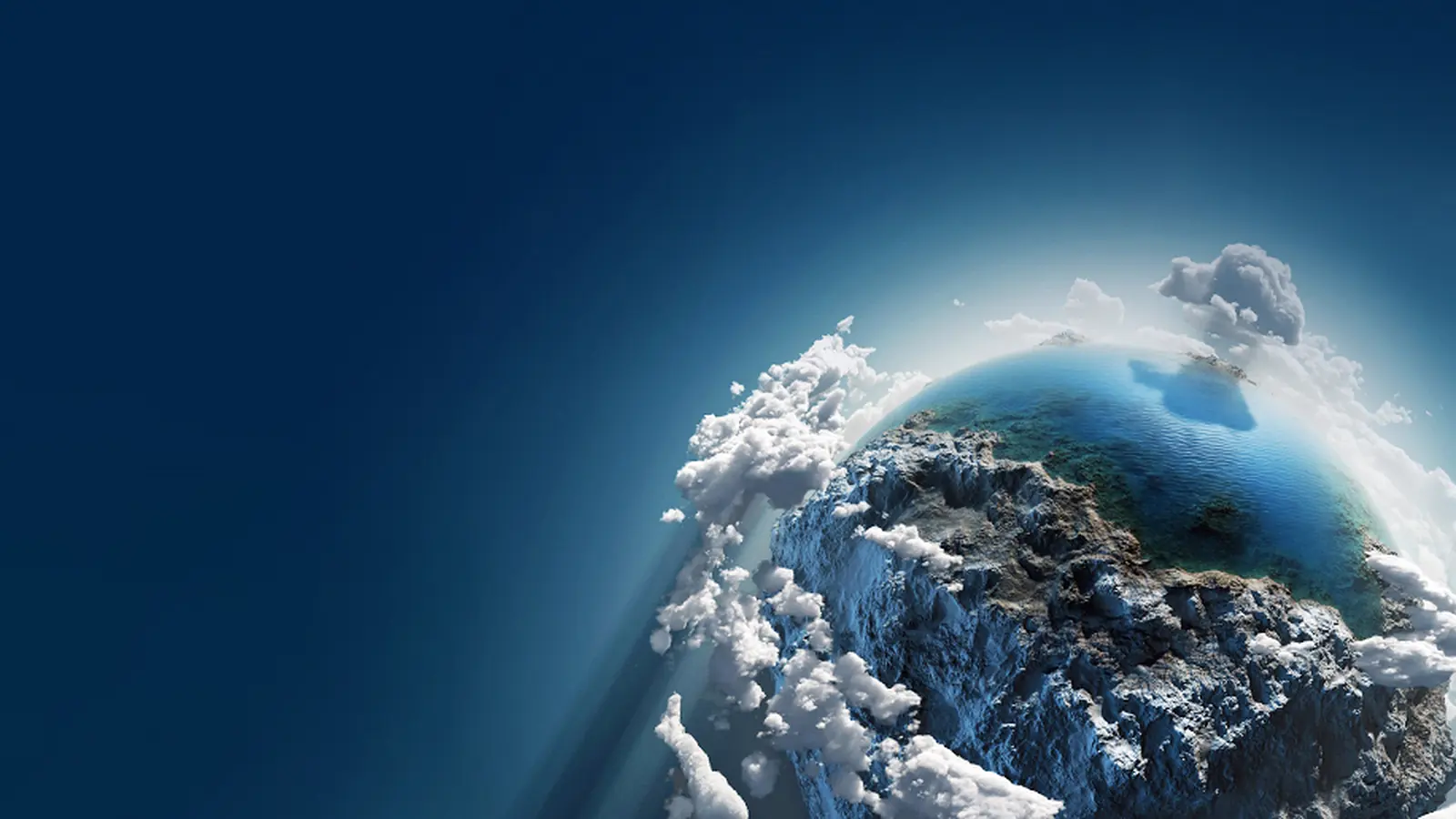 Sunrise over the earth, from the Castle Shopify practice