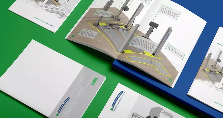 Trade Garage Equipment brochure designed by Castle