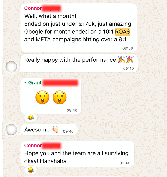 Client conversation about new statics and video performance