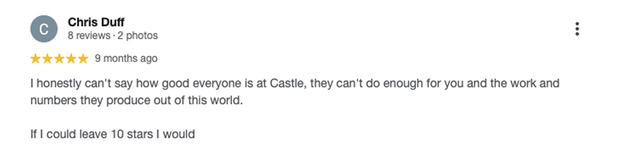 Google review from Chris Duff