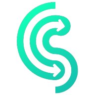 CS monogram logo formed from green circular arrows