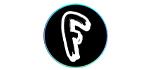 Client logo with a hand-drawn letter F in a black circle Client logo with a hand-drawn letter F in a black circle