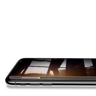 Smartphone lying flat playing a video