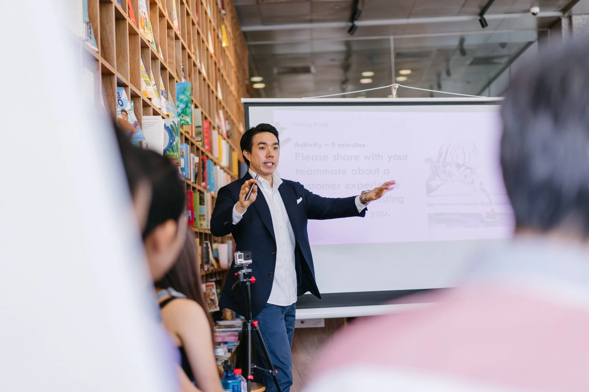A man conducting a sales presentation.