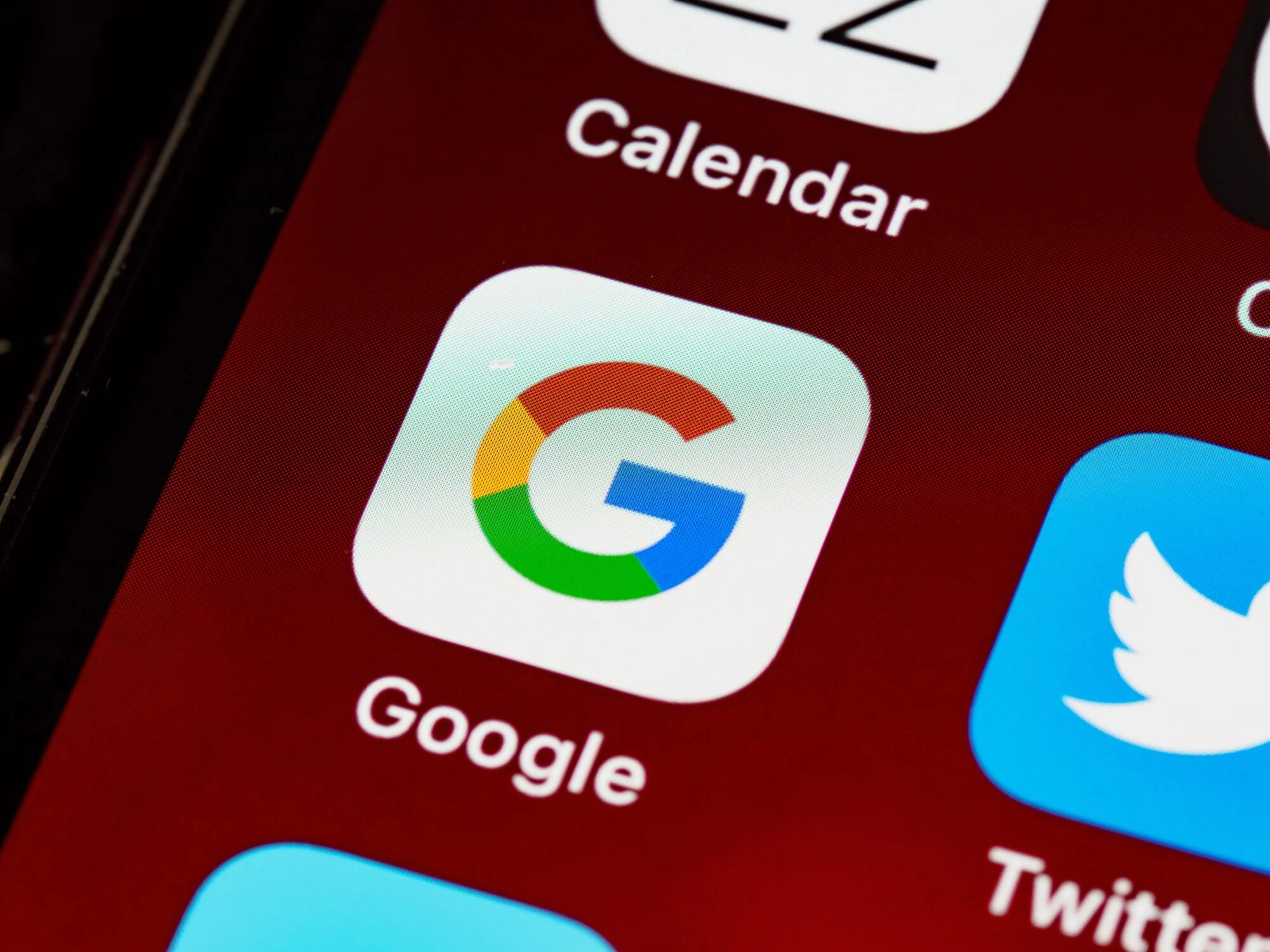 Google app icon on a smartphone home screen