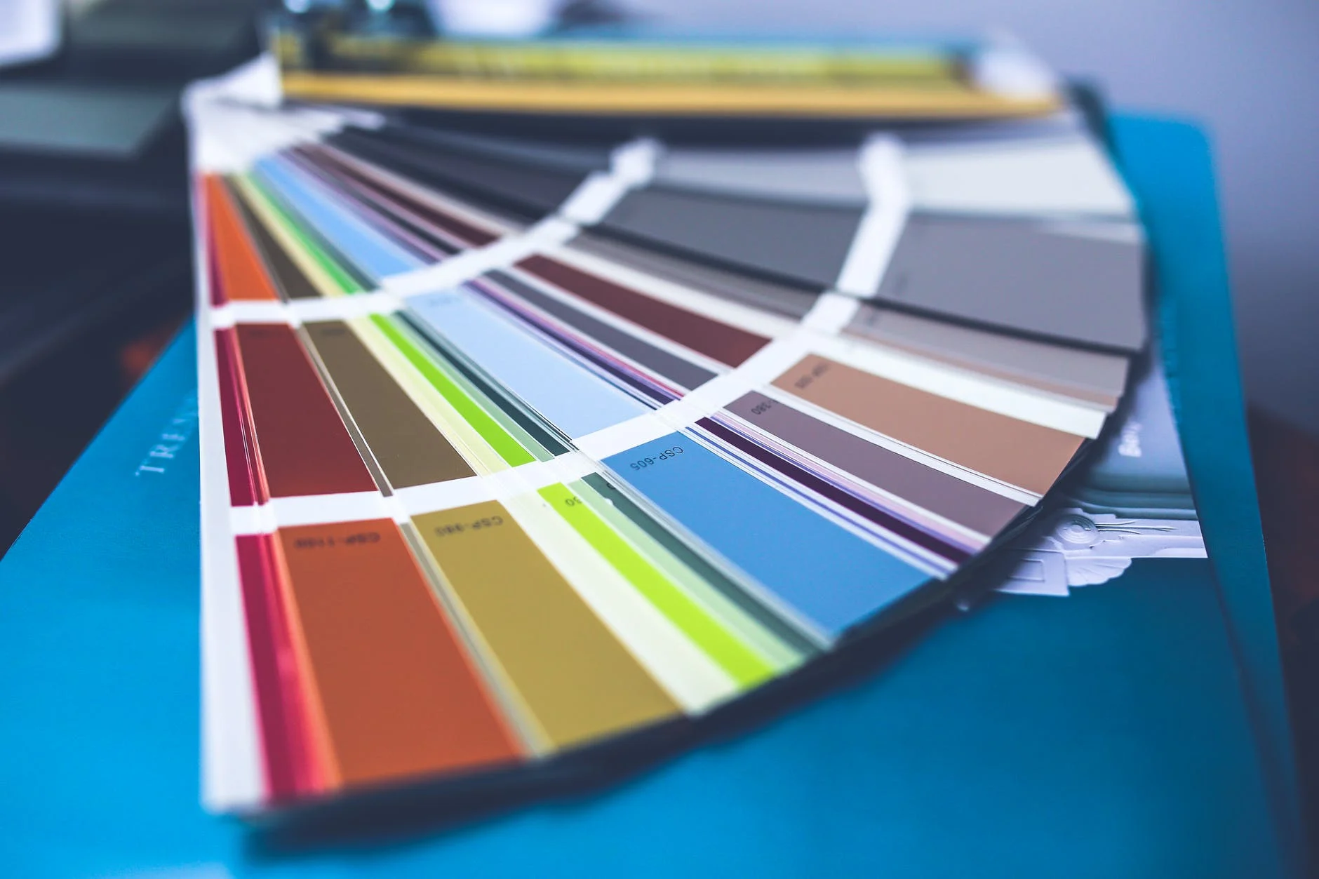 A various array of colour pallets