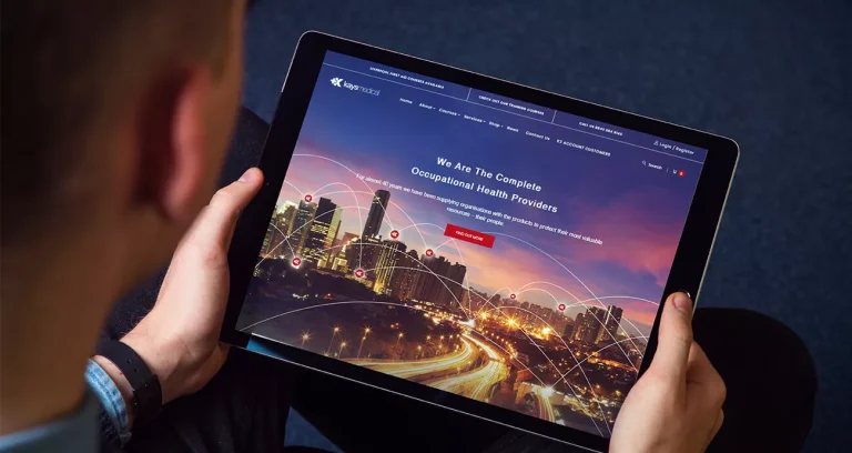 Kays Medical website displayed on an IPad