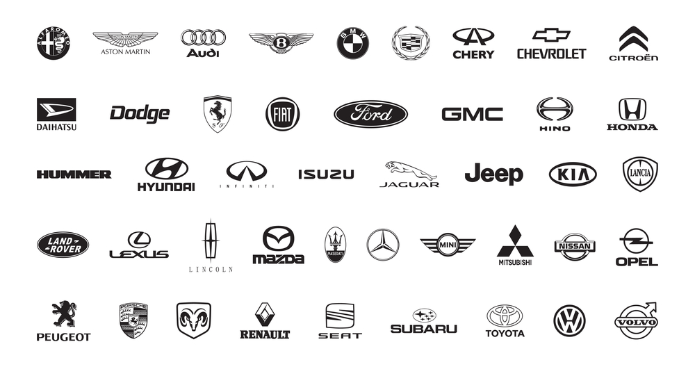 A selection of well-established brands to showcase how to trademark a logo in the UK. 