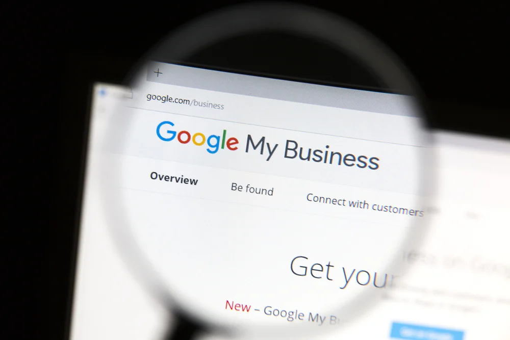 The login screen for Google My Business. 