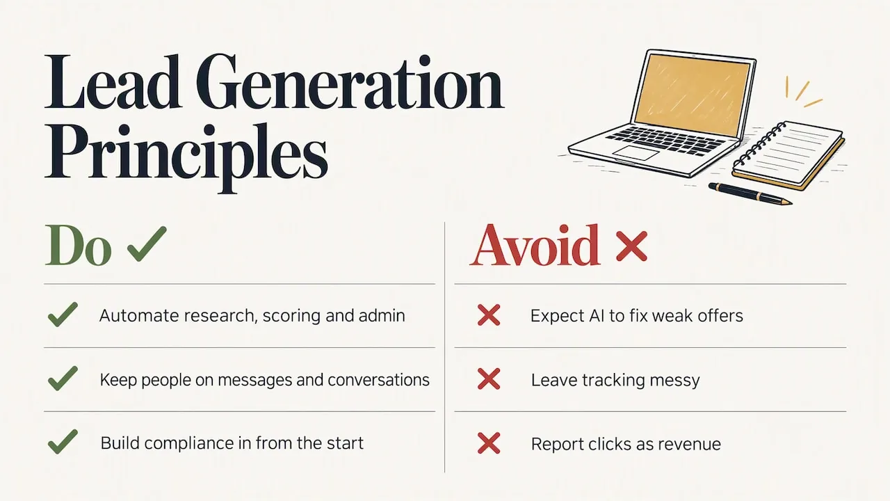Lead generation principles: what to do and what to avoid when using AI for lead generation